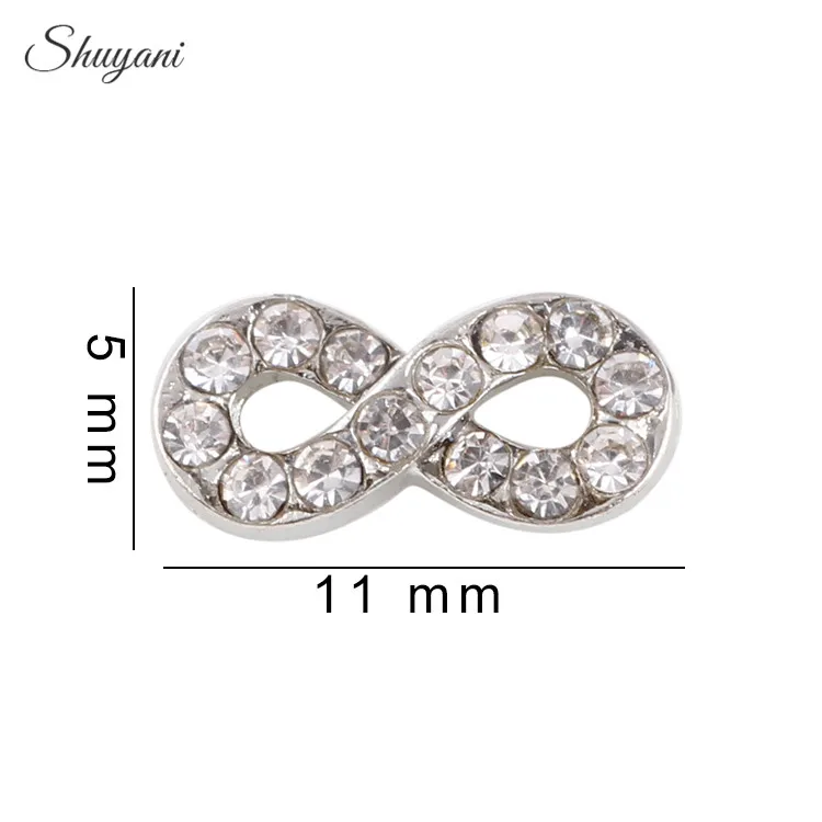 

20PCS Wholesale Silver Crystal Infinity Charms Floating Locket Charms for Living Memory Glass Locket