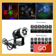 15 PCS RF Wireless Remote Control LED Projection Lamp Snowflake Star Laser Light Stage Lighting Effect for Halloween Christmas