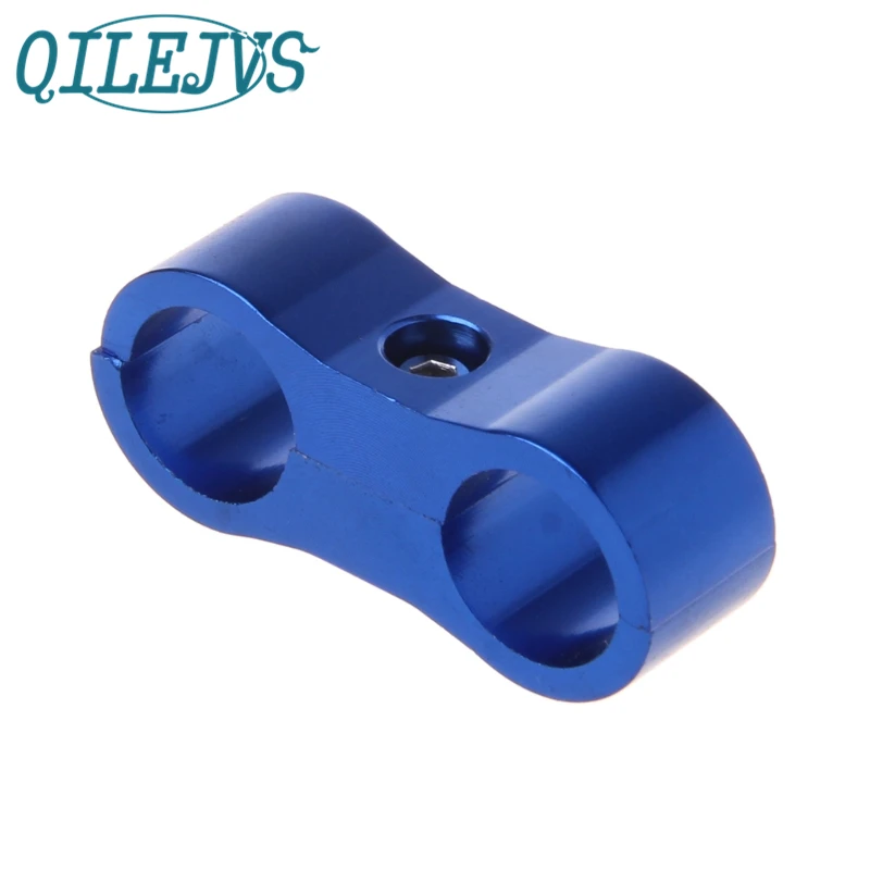 

Stepped Billet Dual AN10 3/4" 19MM Braided Hose Separator Clamp Cable Fastener