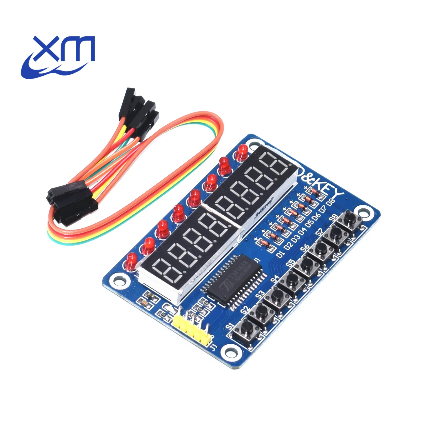 

1pc Key Display New 8-Bit Digital LED Tube 8-Bit TM1638 Module D82
