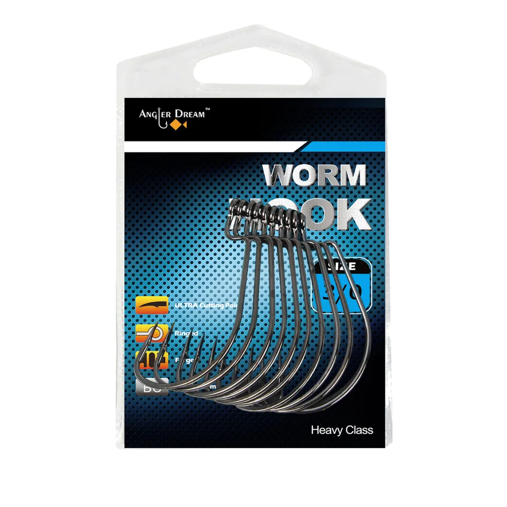 

Angler Dream Fishing Hooks Saltwater Bait Holder Fishing Hooks 4/0 3/0 soft worm Fish Hook