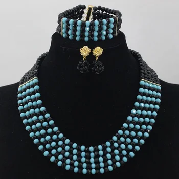 

Classical Color Crystal African Beads Jewelry Set Nigerian Wedding African Beads Bridal Jewelry Sets Free Shipping ALJ871