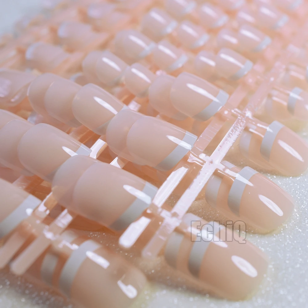 1 партия = 10 комплектов декоративные накладные ногти телесного цвета|fake nails for