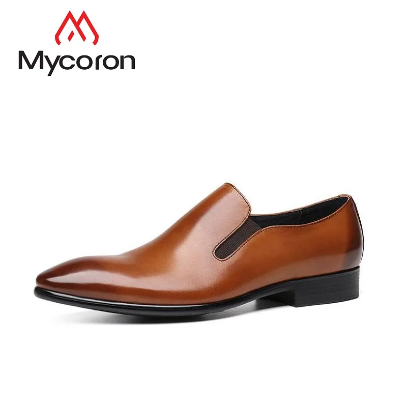

MYCORON Mens Casual Boots Genuine Leather Flats For Men Comfortable Shoes Crocodile Print Man Leather Shoes Soulier Homme