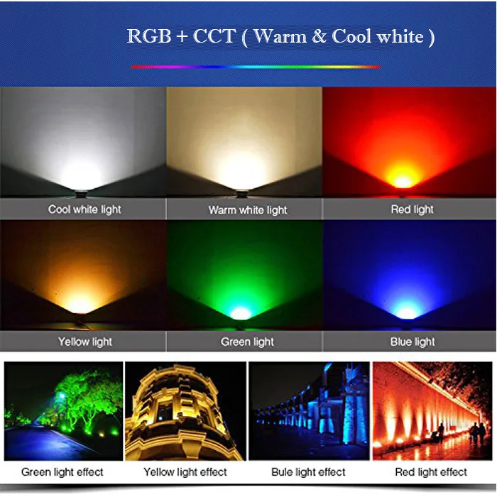Газонные лампы Milight 9 Вт RGB CCT наружный светодиодный прожектор Водонепроницаемый 2