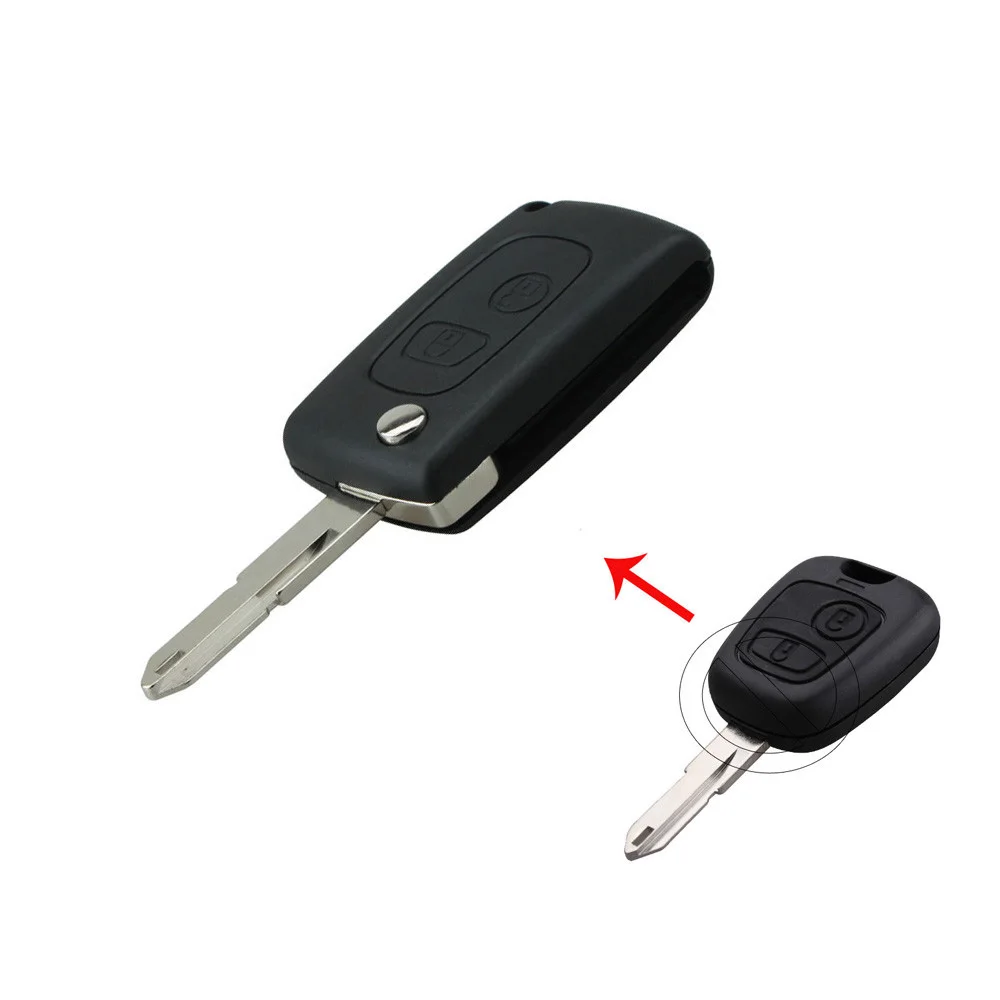 

Car Remote Key Shell For Peugeot 206 Key 2 Buttons Flip Remote Key Case Blank NO logo
