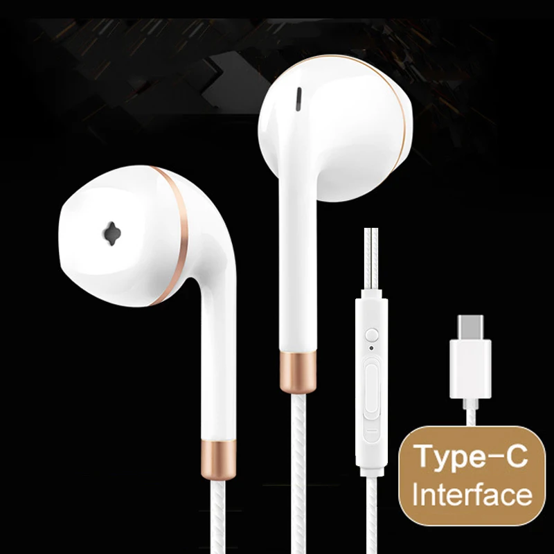 High quality Usb Type c In Ear Earphone With Remote and Mic Headphone