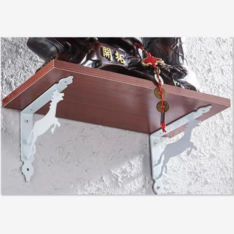 2 шт. настенный кронштейн стол поддержка полка Кронштейн прямоугольный Железный скобяные изделия Аксессуары для мебели