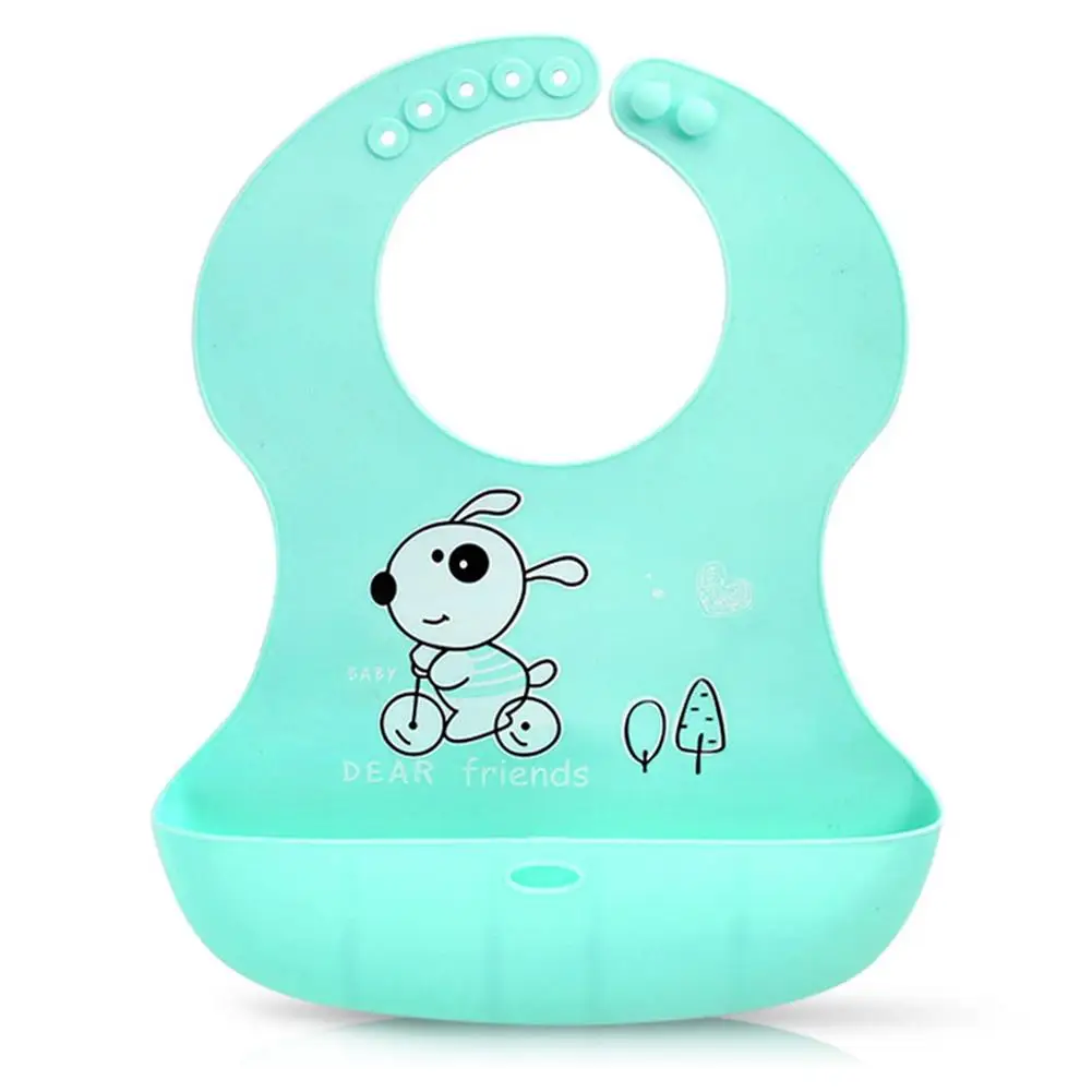 

Baby Bib waterproof anti-dirty Children's Bib Soft Silicone 3D Five-level adjustable Baby Dinner Bib