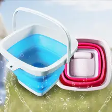 Высокое качество 10л квадратное ведро портативный складной умывальник складной Кемпинг Открытый Рыбалка раковина для хранения воды