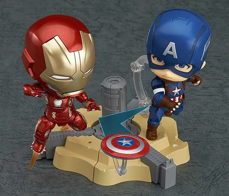 Nendoroid Captain America Civil War Hero Edition 618  Iron Man Mark 45 Edition 545 PVC Action Figure Model Doll Gift (2)