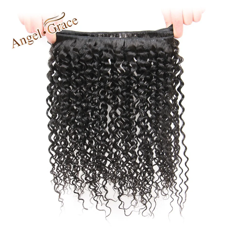 Angel Grace Hair Malaysian Kinky Curly Human Hair 3 Bundles With Closure Free/Middle Part Lace Closure Remy Hair Extensions Angel Grace Hair Malaysian Kinky Curly Human Hair 3 Bundles With Closure Free/Middle Part Lace Closure Remy Hair Extensions
