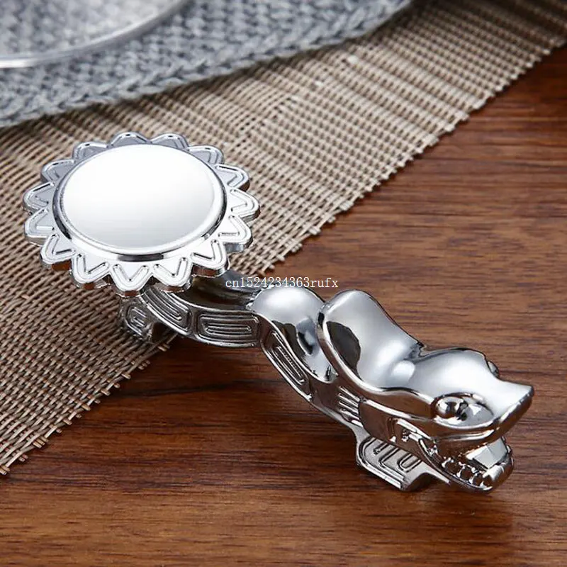 Silvery 50 шт. Дракон палочками держатель для отдыха подставка металлическая Craft Нержавеющая сталь Украшение стола палочками держатель рама - Цвет: Silvery