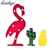 3D Flamingo Pineapple Cactus Cloud Night Light Plastic LED Lights Kids Room Bedroom Bedside Party Wedding Decoration Decoration