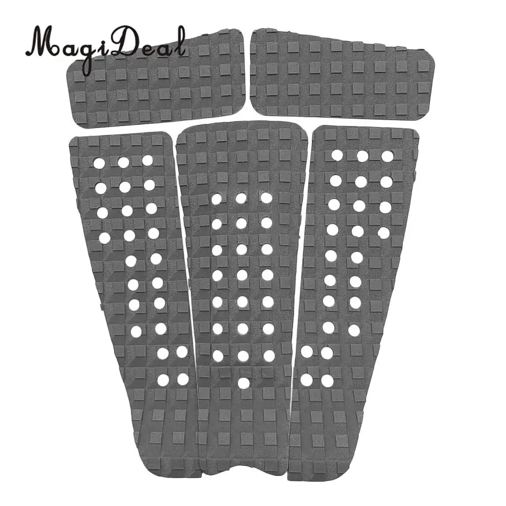 MagiDeal 5Pcs/Set EVA Universal Foot Traction Deck Grip Tail Pad for Surfboard / Skimboard / Kiteboard / Shortboard / Longboard