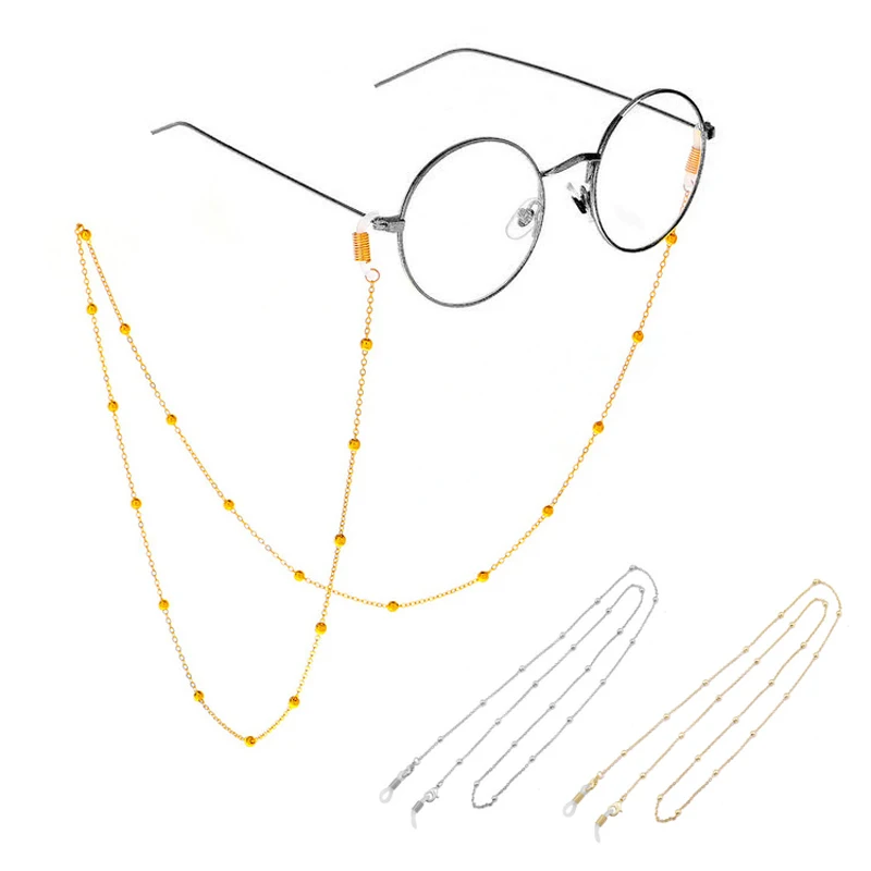 

Women Eyeglass Chain Gold Silver Sunglasses Beaded Glasses Spectacles Chain Fashion Eyewears Cord Holder Lanyard Neck Strap Rope