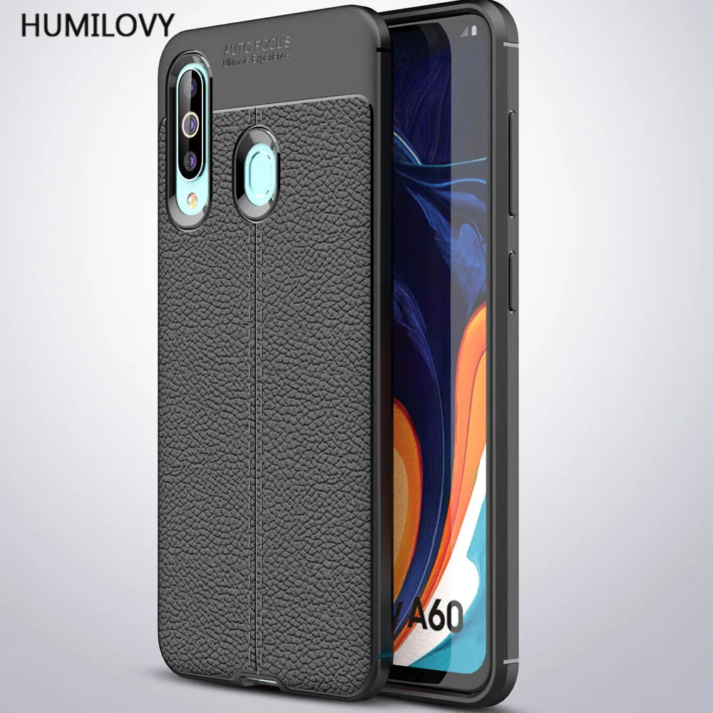 For Samsung A60 2019 Case Cover Leather Silicone Soft TPU Phone Cases Capa Galaxy A 60 A606F A606 SM-A606F |