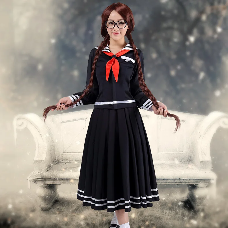 font b Anime b font Danganronpa Kusakawa Fuyuko font b cosplay b font Costume navy