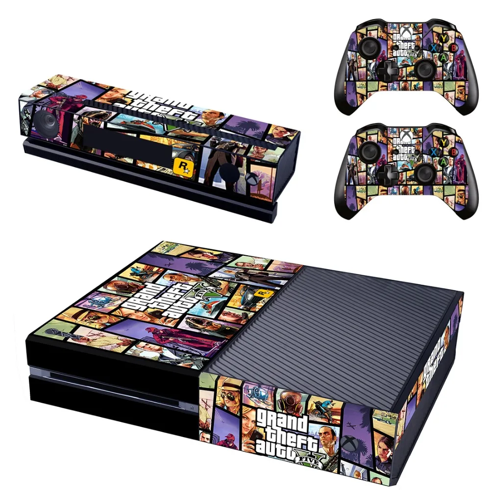 

GTA 5: Grand Theft Auto Design Vinyl Skin Sticker Whole Body Decal Skins for Mircosoft XBOX ONE Console and Controller
