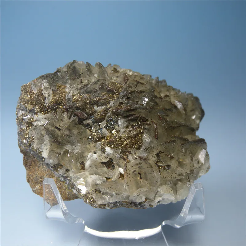 

Natural calcite pyrite mineral crystals stones Ore teaching specimen collection Decoration