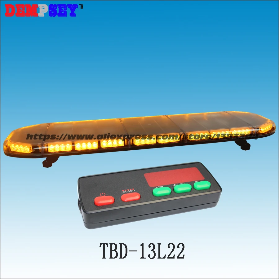 

TBD-13L22 LED amber warning lightbar 49", engineering/emergency,DC12V/24V Car Roof Flash Strobe lightbar,with controller-3K