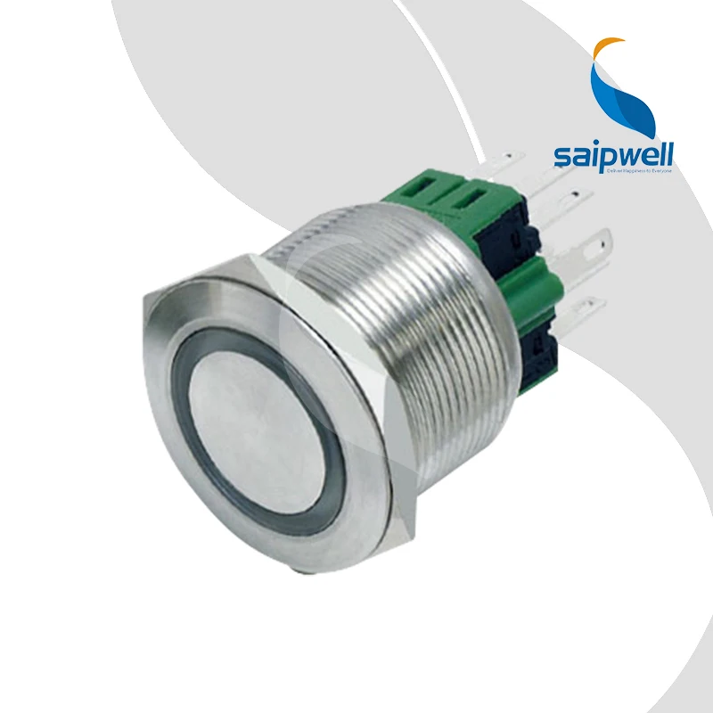

25mm Self Lock Type Flat Head Stainless Steel Mini Push Button Switch /Ring Illuminated LED Metal-Enclosed Switchgear(SP25-A1)