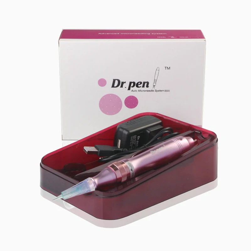 Dr. pen Дерма ручка штык порт картридж иглы(в том числе 2 шт. x 12pin иглы) машина Электрический Микро прокатки Дерма штамп терапия