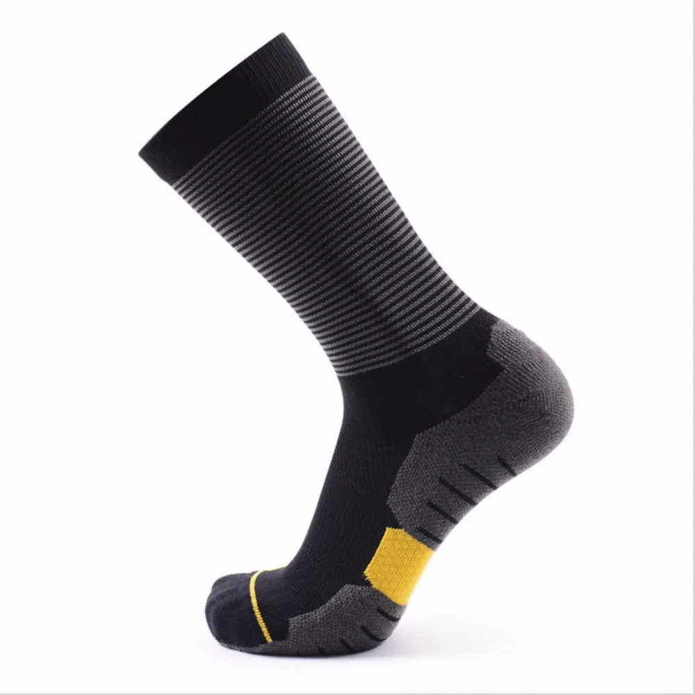 1 Pair Professional Coolmax Quick Dry Mens (39-44) Jogging Socks Thick Compression (us7-10) Running Sock Basketball Sport Meias