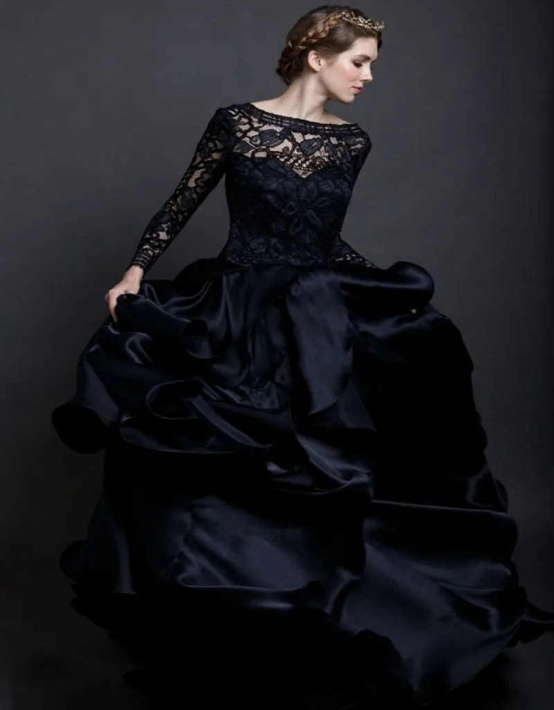 Achetez en Gros noir dentelle robe de mariée en Ligne à ...