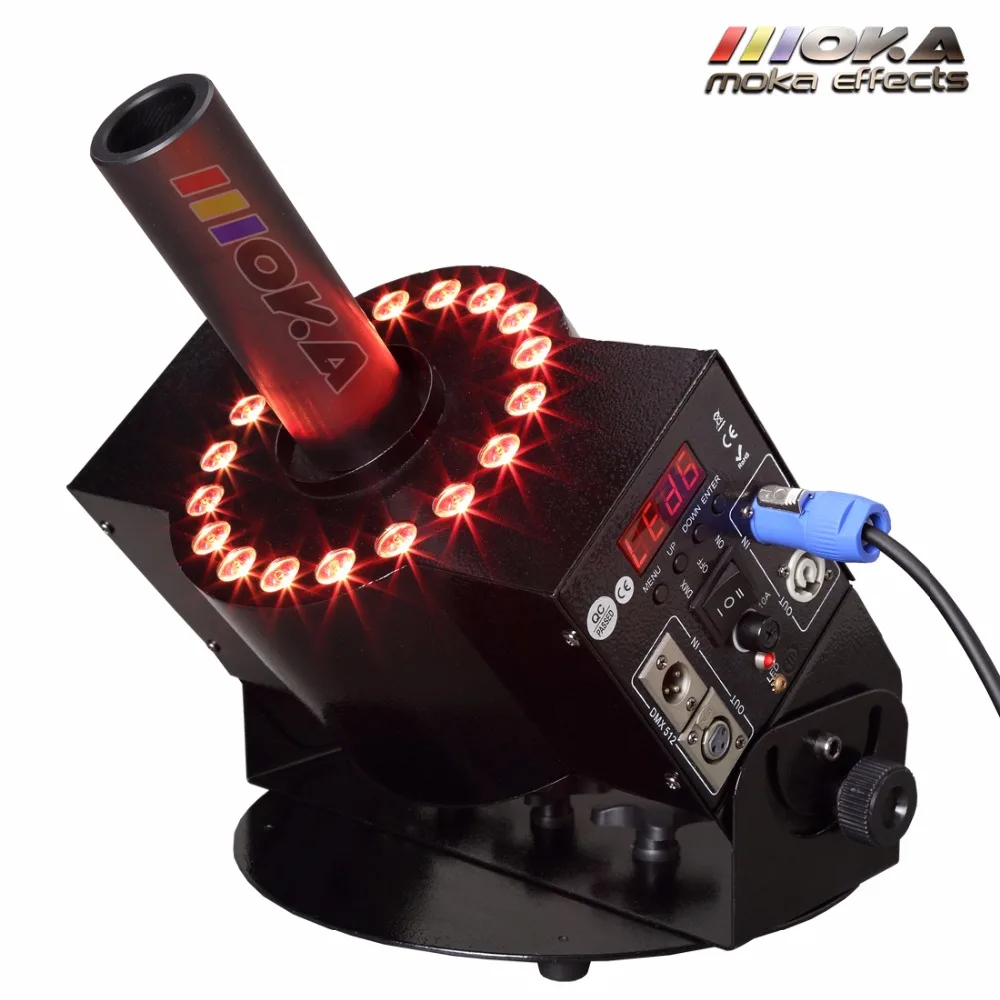 6 шт./партия 250 Вт светодио дный Co2 Джет Кэннон moka 18*3 Вт RGB, этап dmx 6CH co2 Колонка ткацкий станок шланг высокого давления