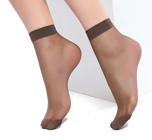 Для женщин летние ультра-тонкие носки бренд 5 пар/лот нейлон леди Носки Для женщин тонкий кристалл Носки - Цвет: Coffee