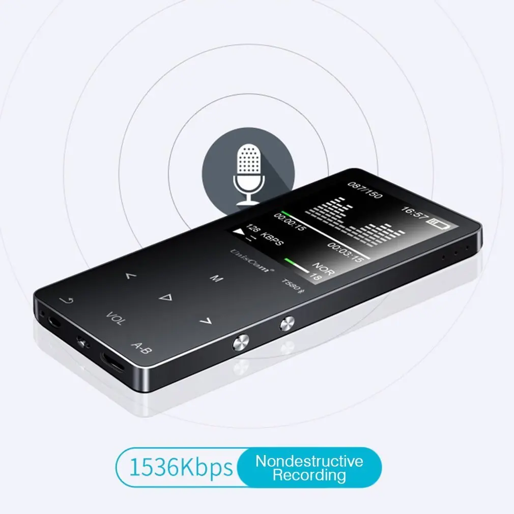 1,8 "HIFI Bluetooth MP3 MP4 плеер сенсорный экран fm-радио 8G сенсорная кнопка без потерь записывающая ручка с микрофоном Поддержка TF карты