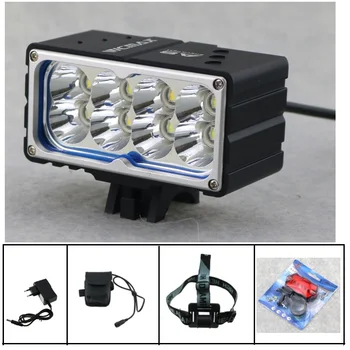 

15000 lumen Bicycle Cycling Lamp 8x CREE XM-L2 LED Bike Front Light Headlight + 18650 Battery Pack+ Charger + Bike Rear light