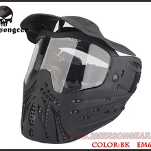 Подробная информация о военный Пейнтбольный боевой маска для лица EMERSON тактическая Противоударная маска черный EM6603D BK