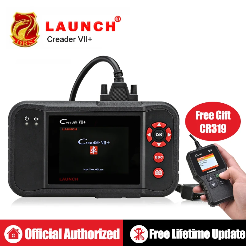 

Launch X431 Creader VII+ VII plus Auto Code Reader OBD2 Scanner Launch CRP123 OBDII Diagnostic Tool Car Automotive Scan Tool