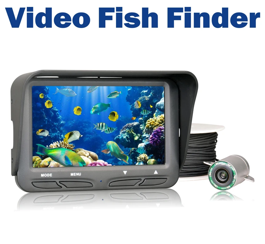 720P Underwater Ice Fishing Camera 4.3 inch LCD Monitor 6 LED Night Vision Video 30m Cable Visual Fish Finder | Безопасность и