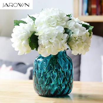 

Luxury Artificial silk Hydrangea Flower Bouquet Flore For DIY Wedding Wall Flore Party Home accessory Decoration Flower 8colors