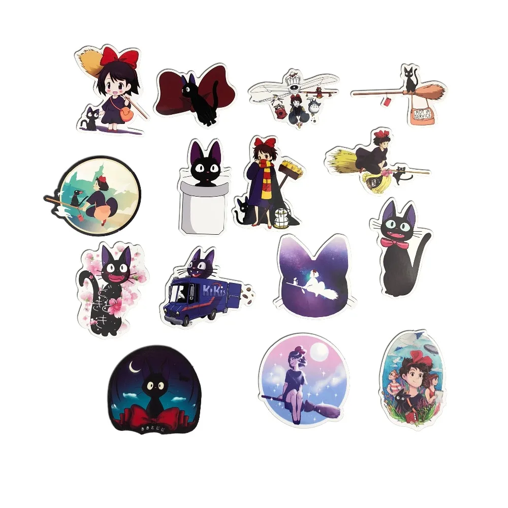 15 шт./лот наклейки kiki's delivery service креативные на чемоданы для ноутбуков чемоданов