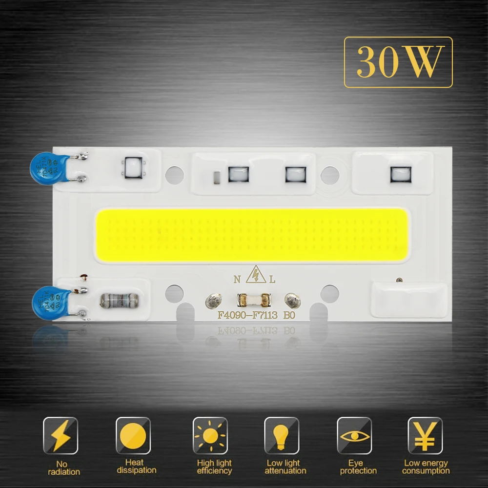 

LED COB Bulb Chip 30W 50W Smart IC 220V LED Chip For DIY LED Flood Light Day Cold White Warm White