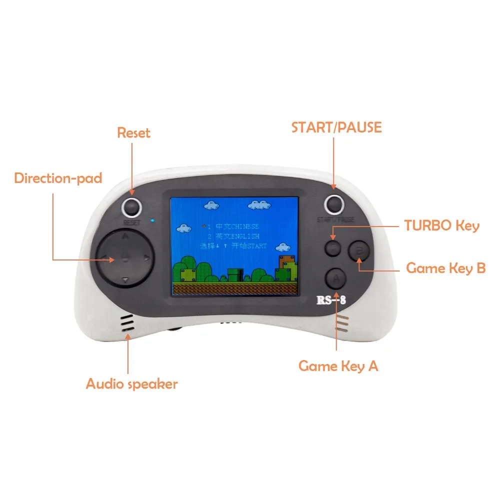 Handheld Game Console for Children Built in 260 Classic Old Video Games Retro Arcade Gaming Player Portable Boy Birthday Gift