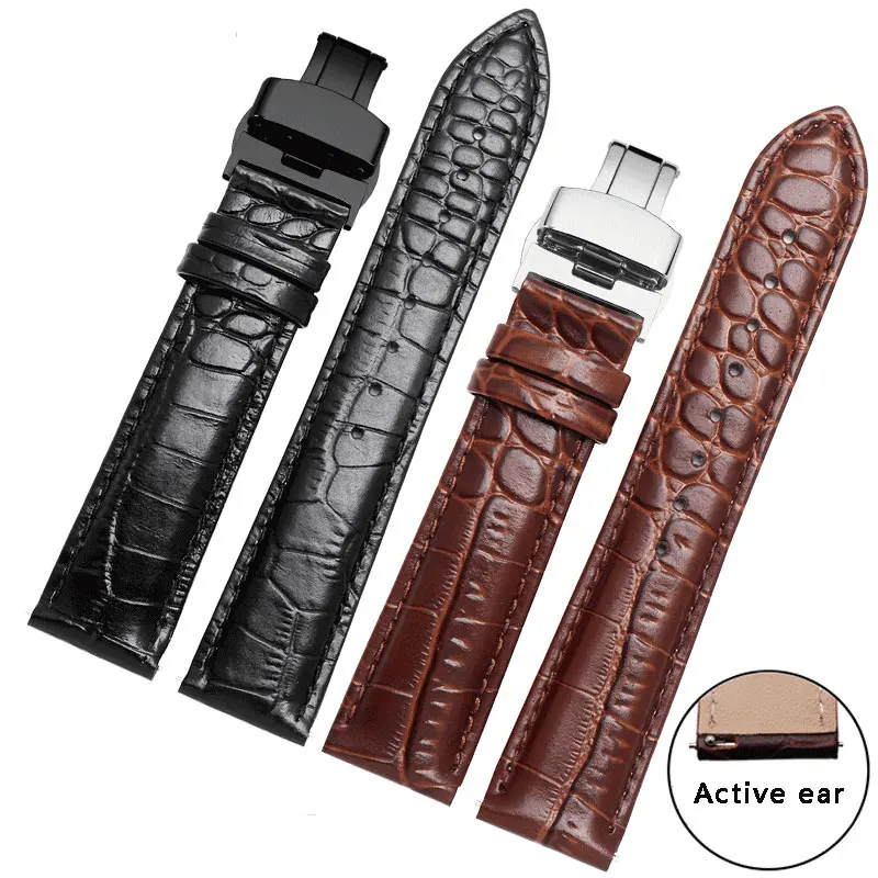 

Crocodile-print leather watch strap for Samsung Galaxy 46mm 42mm Gear S3 S2 Classic Sport Strap Replacement Bracelet