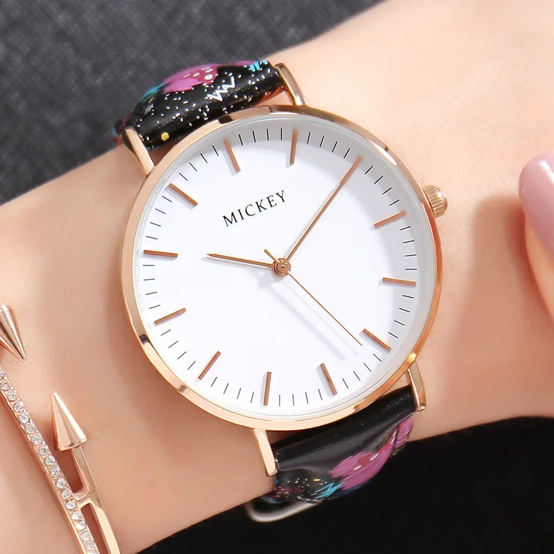 

Authentic Disney European-style Simple Style And Art Style Women's Watch Girl Watch Quartz Wrist Watch Relogio Feminino