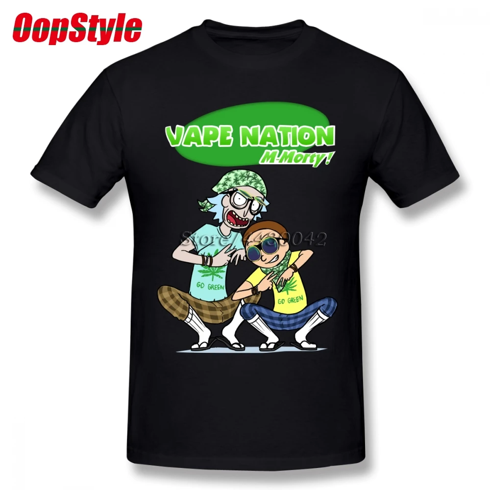Мужская футболка с коротким рукавом Vape Nation Rick And Morty Прямая поставка летняя