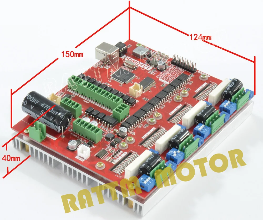 Мощный CNC 200 кГц 4 оси USB MACH3 плата драйвера плата контроллера ЧПУ 4A ток V тип