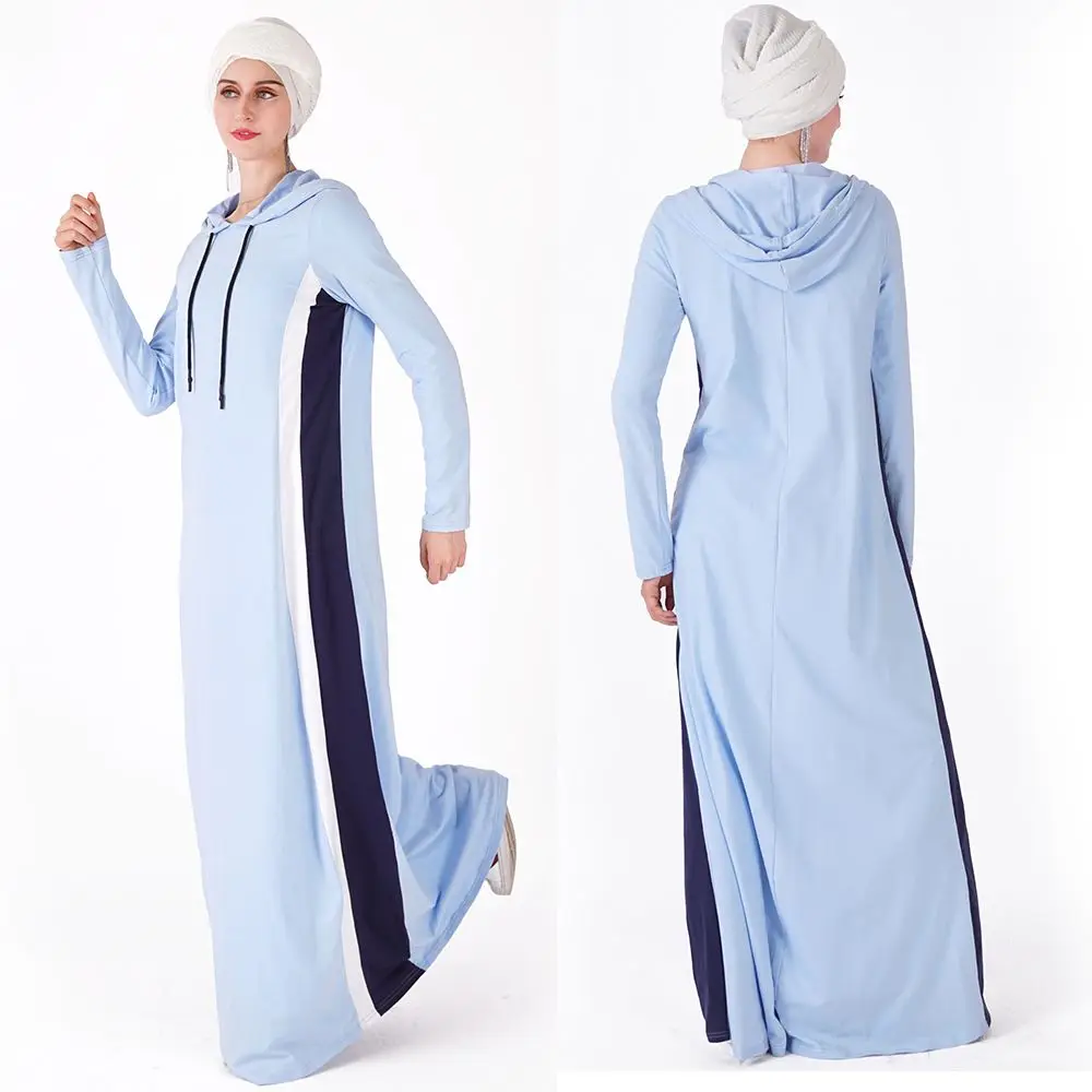 Хлопковые Платья Abayas с капюшоном, студенческое Спортивное длинное платье, арабское длинное платье, турецкое мусульманское модное женское платье на Ближнем Востоке