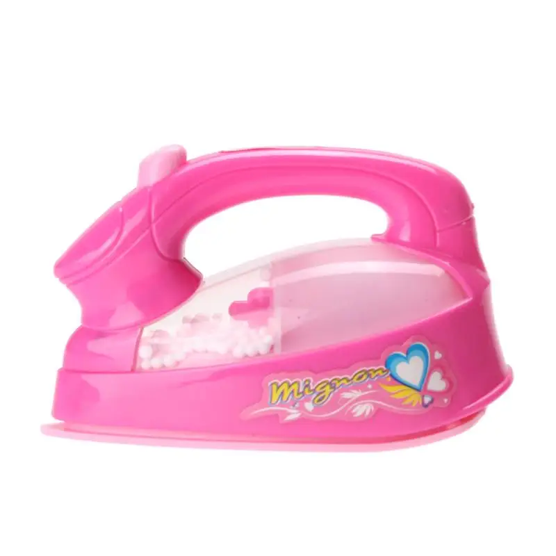 1 шт. притворяться, играть в мини-Электрический Утюг Пластик розовый Safrty Пластик Light-up моделирование детские для маленьких девочек дома