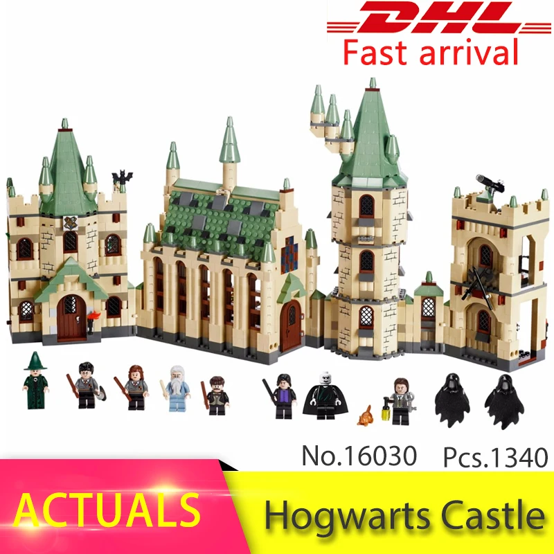 

16030 1340pcs harri potter Movie Series The Hogwarts Castle Set Building Blocks Bricks 4842 Toys For Children Gift