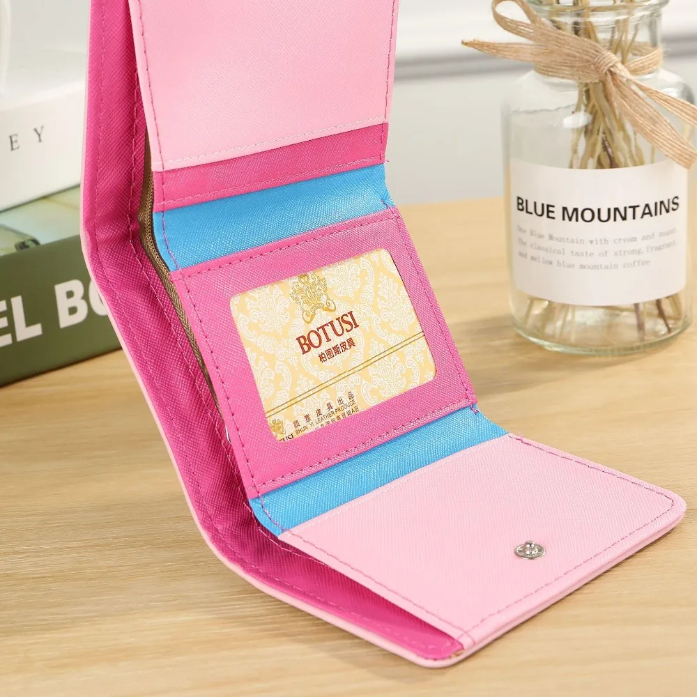 Women Wallets Small Fashion Brand Leather Purse Ladies Card Bag Cat Women Clutch Women Female Purse Money Clip Wallet 357