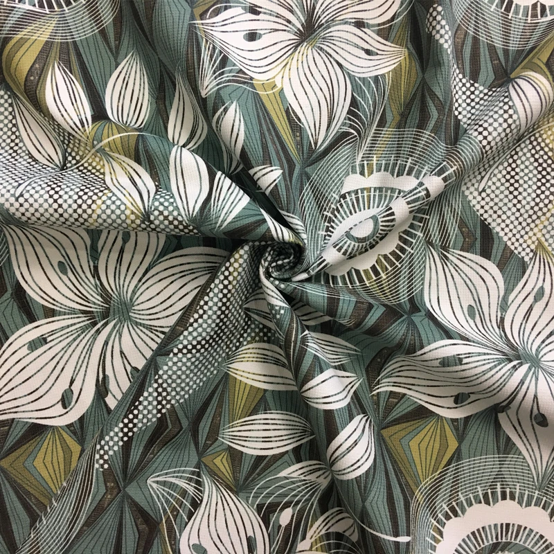 

2018 Contemporary Geometric Flower Leaves Home use Chair Upholstery Sofa Armchair Velvet Fabric Decorative Pillow Cloth 140cm