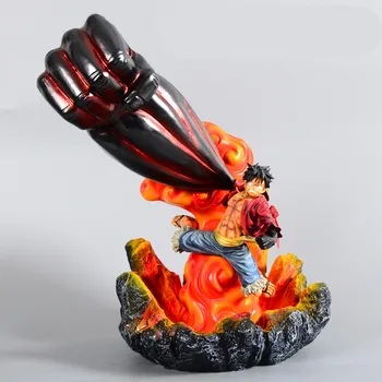 

Statue Big Fist Luffy Flame Platform Rubber Gun Plastic Man GumGum Fruit Power GK Anime RESIN Figure Collect Model Toy M1546